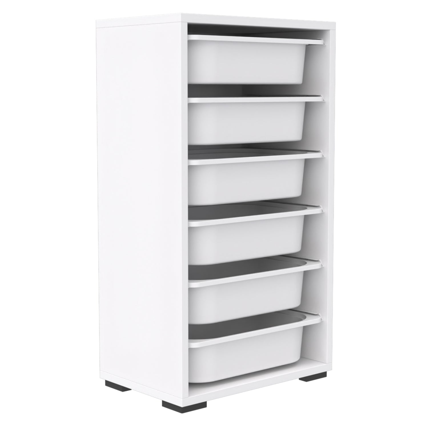CHEST OF DRAWERS SANI HM18215.01 MELAMINE IN WHITE-6 WHITE P.E. DRAWERS 45,5x30x83Hcm. image 1