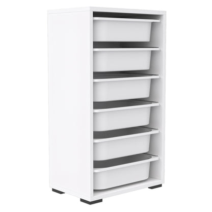 CHEST OF DRAWERS SANI HM18215.01 MELAMINE IN WHITE-6 WHITE P.E. DRAWERS 45,5x30x83Hcm. image 1