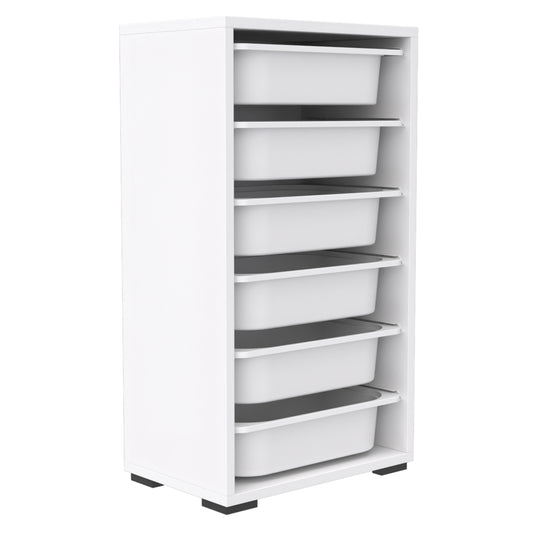 CHEST OF DRAWERS SANI HM18215.01 MELAMINE IN WHITE-6 WHITE P.E. DRAWERS 45,5x30x83Hcm. image 1