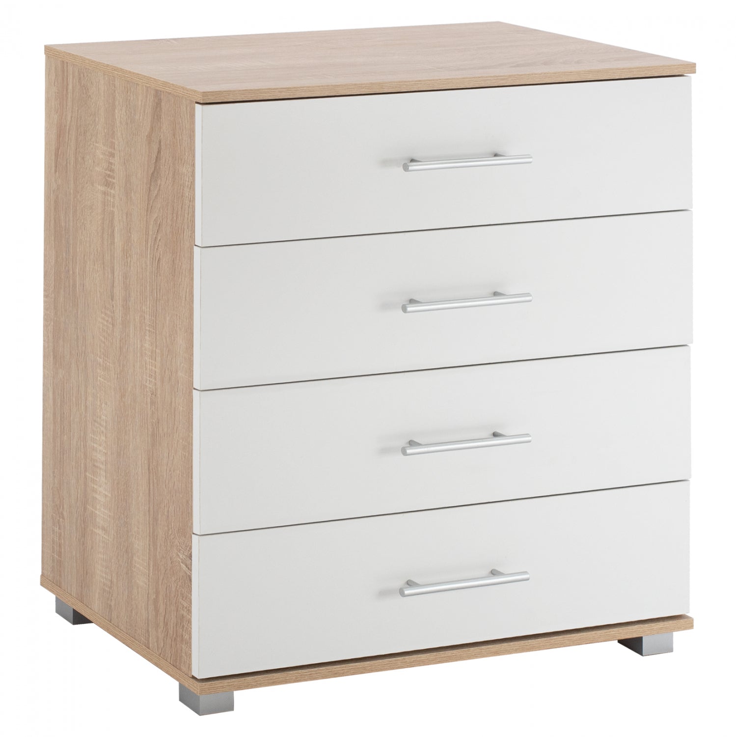 Drawer from melamine HM2204.06 with 4 drawers Sonama-White 75x40x83cm image 1