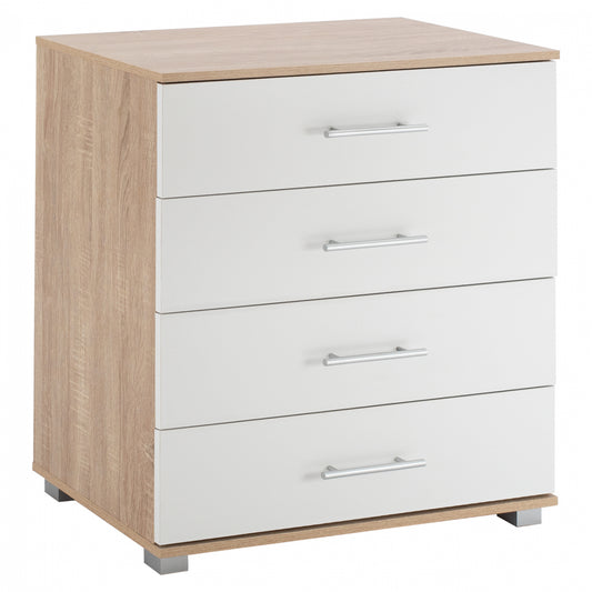 Drawer from melamine HM2204.06 with 4 drawers Sonama-White 75x40x83cm image 1