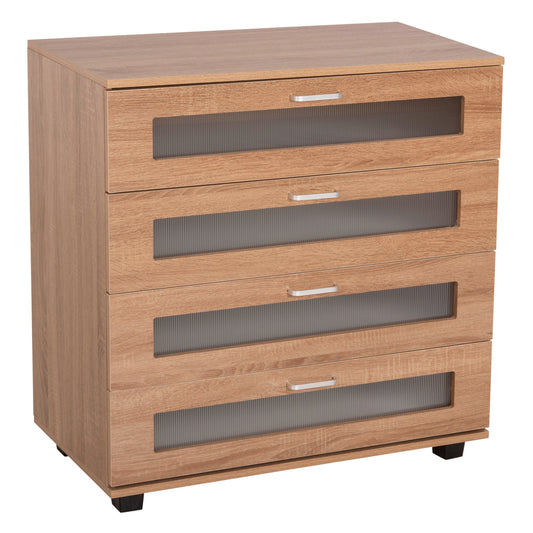 CHEST OF DRAWERS THORGAN HM9880.01 MELAMINE IN SONAMA-4 DRAWERS 80Χ40Χ83Hcm. image 1