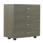CHEST OF DRAWERS THORG HM8996.05 4-DRAWER MELAMINE IN DARK OLIVE 80x40x83Hcm. image 1