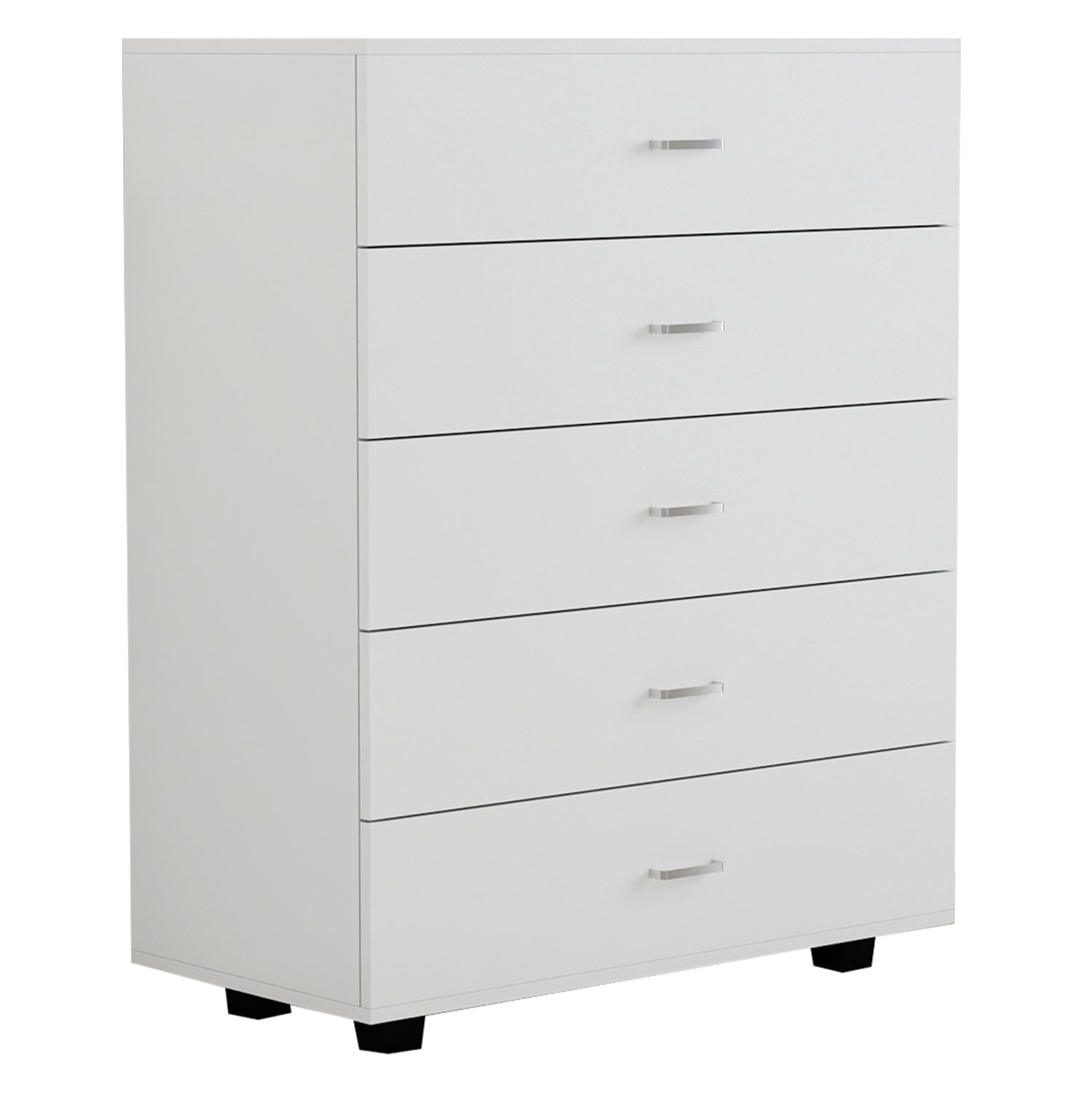 MELAMINE DRESSER THORG HM8995.03 WITH 5 WHITE DRAWERS 80Χ40Χ100Hcm. image 1