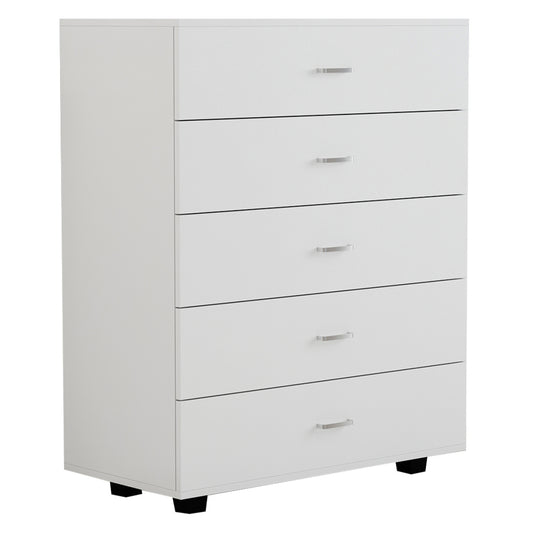 MELAMINE DRESSER THORG HM8995.03 WITH 5 WHITE DRAWERS 80Χ40Χ100Hcm. image 1