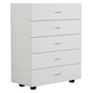 MELAMINE DRESSER THORG HM8995.03 WITH 5 WHITE DRAWERS 80Χ40Χ100Hcm. image 1