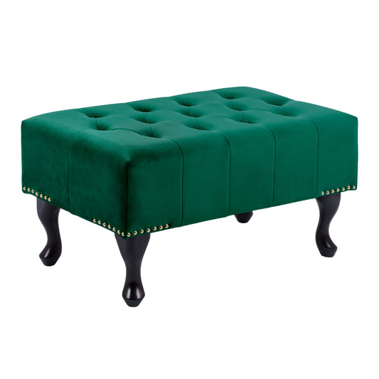 PIANO STOOL T.CHESTERFIELD EMMA HM226.03 CYPRESS GREEN VELVET-BLACK LEGS 80x45x40Hcm. image 1