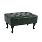 PIANO STOOL T.CHESTERFIELD EMMA HM226.08 PU CYPRESS GREEN-BLACK LEGS 80x45x39Hcm image 1