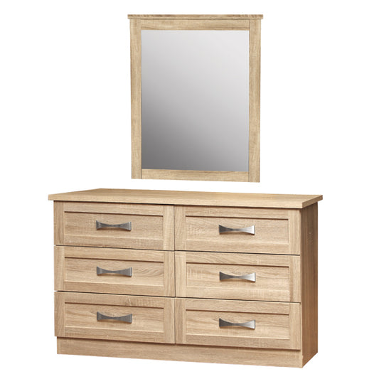 Bedroom Toilet with 6 Drawers Sonama 120x40 & Mirros 72x90 HM10171.02 image 1