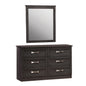 Bedroom Toilet with 6 drawers Zebrano 120x40x76 cm. & Mirror 72x90 HM10171.01 image 1