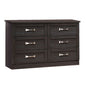 Dressing Table-Drawer HM317.01 with 6 drawers Zebrano 120x40x76cm image 1