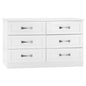 WHITE DRESSER HM317.05 WITH 6 DRAWERS 120X40X76Hcm. image 1