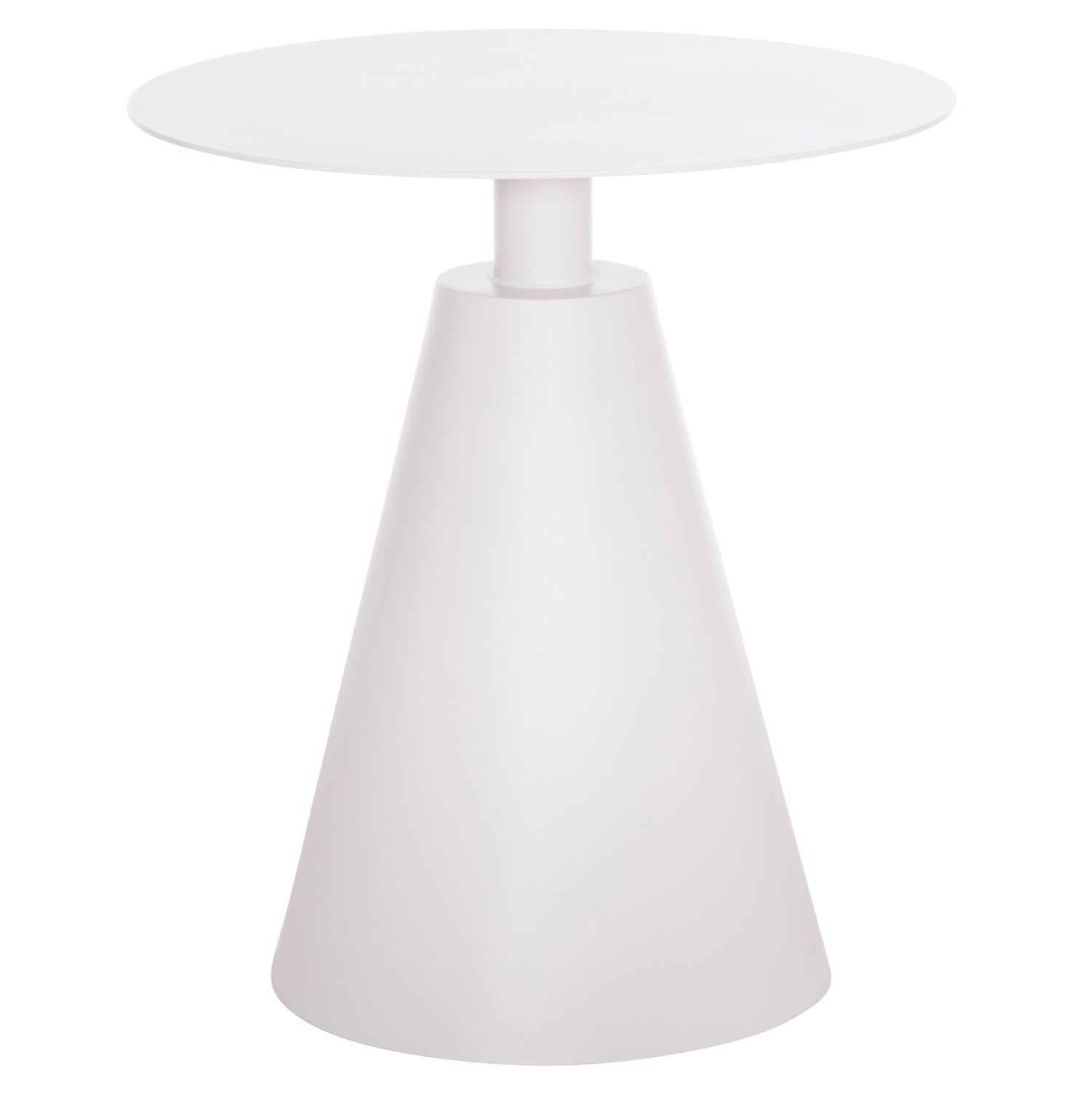 OUTDOOR ROUND SIDE TABLE SERA HM6270.02 ALUMINUM IN WHITE Φ50x56Hcm. image 1