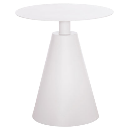 OUTDOOR ROUND SIDE TABLE SERA HM6270.02 ALUMINUM IN WHITE Φ50x56Hcm. image 1