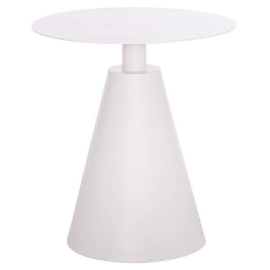 OUTDOOR ROUND SIDE TABLE SERA HM6270.02 ALUMINUM IN WHITE Φ50x56Hcm. image 1