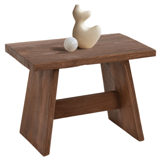 SIDE TABLE/STOOL HM7901 MIXED WOOD IN NATURAL COLOR 40x25x29,5Hcm. image 1
