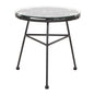 SIDE TABLE ROUND BLACK METAL ALLEGRA HM5459.12 BLACK WICKER-GLASS Φ45x46Hcm. image 1