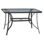 OUTDOOR TABLE BRAVO GREY METAL GLASS TOP WITH UMBRELLA HOLE 120Χ70Χ72Hcm.HM5021.11 image 1
