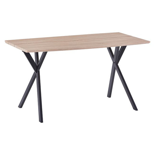 Table Alarick HM8550.01 MDF Surface Sonama & Metallic Legs 140x80x75cm image 1
