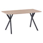 Table Alarick HM8550.01 MDF Surface Sonama & Metallic Legs 140x80x75cm image 1