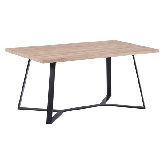 Table Aldwin HM8551.01 with MDF Surface sonama and Metalic Legs 160x90x75cm image 1