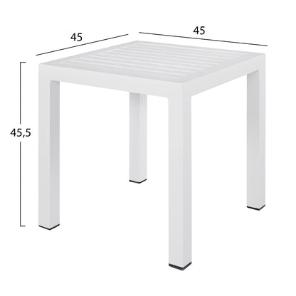 Aluminum Table HM5402.01 White 45x45x45,5 cm