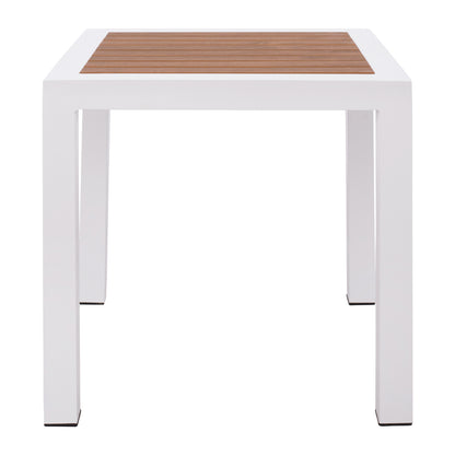 Aluminum Table HM5403.01 White with Polywood 45Χ45Χ45,5