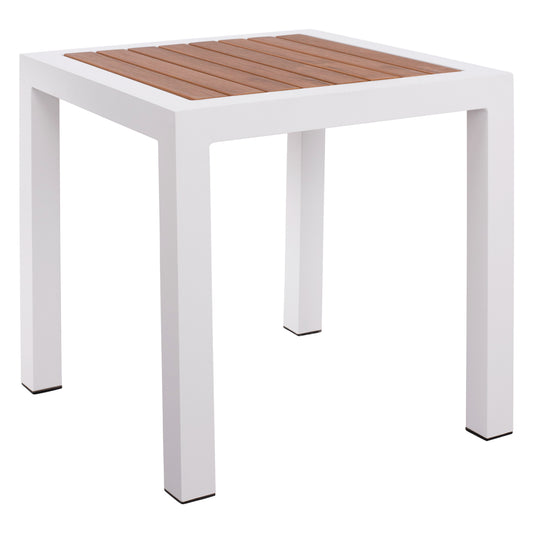 Aluminum Table HM5403.01 White with Polywood 45Χ45Χ45,5 image 1