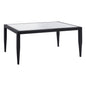 Aluminum Table HM5551.02 in grey color with glass 100x58x46cm image 1