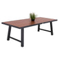 OUTDOOR ALUMINUM TABLE GOBAR HM6060.03 ANTHRACITE WITH WOOD-LIKE TABLETOP 240Χ105Χ75Hcm. image 1