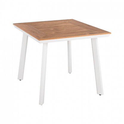 Aluminum Table with Polywood HM5563.01 White 80x80x72 image 1