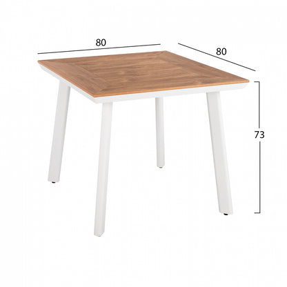 Aluminum Table with Polywood HM5563.01 White 80x80x72