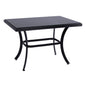 ALUMINUM DINING TABLE JAXEN HM5533.02 BLACK WITH TEMPERED GLASS TOP & TEXTILENE 120x70x78Hcm. image 1