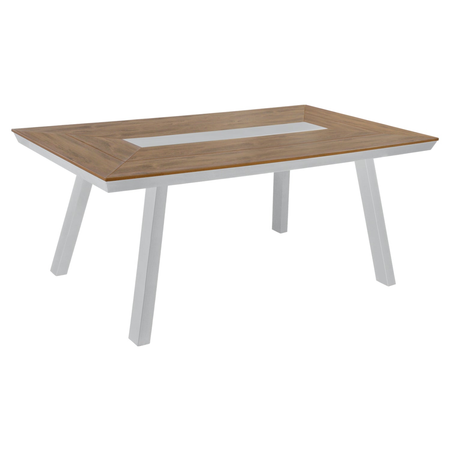 Aluminum Table with Polywood 200x100 White HM5131.11 image 1