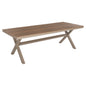 ALUMINUM RECTANGULAR TABLE TAWNEE HM6039.04 CHAMPAGNE COLOR-POLYWOOD IN NATURAL WOOD 219,5x89,5x73Hcm. image 1