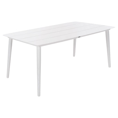 ALUMINUM RECTANGULAR TABLE JEROM HM6058.01 WHITE 180X90X74Hcm.