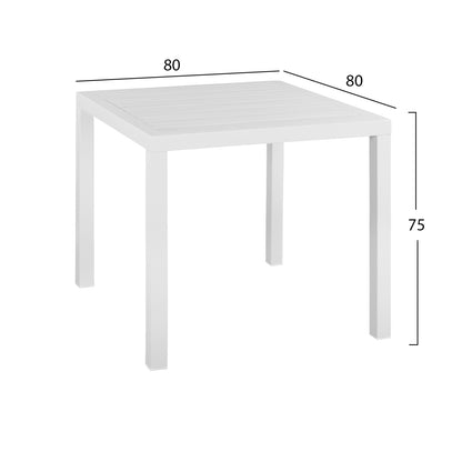 Aluminum Table 80x80 White HM5572.01