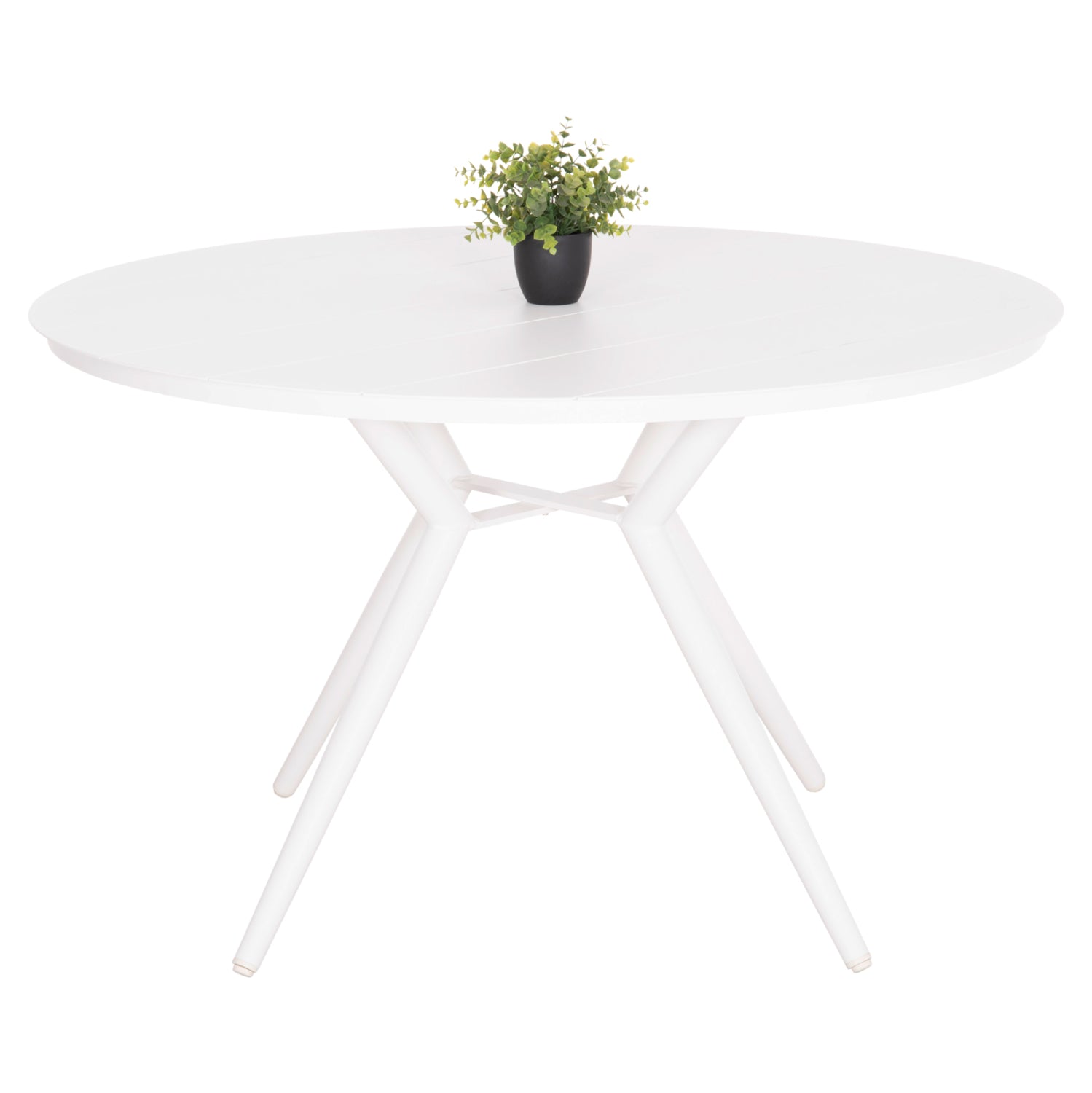 OUTDOOR TABLE ROUND HIGER HM6290.02 WHITE ALUMINUM Φ126Χ74Hcm. image 1