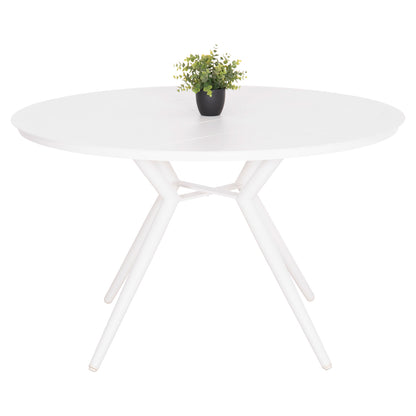OUTDOOR TABLE ROUND HIGER HM6290.02 WHITE ALUMINUM Φ126Χ74Hcm. image 1