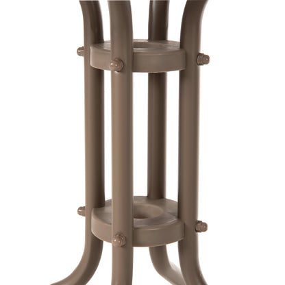 OUTDOOR ROUND TABLE LIMA HM5079.04 METAL IN CHAMPAGNE COLOR-GLASS TABLETOP Φ60x70Hcm