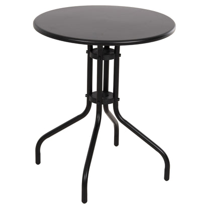 OUTDOOR ROUND TABLE BLACK HM5973.03 METALLIC IN BLACK Φ60x70Hcm. image 1