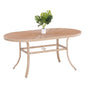 OUTDOOR DINING TABLE TELAMO HM6288.04 ALUMINUM IN CHAMPAGNE & POLYWOOD TABLETOP 160X90Χ73.5Hcm. image 1
