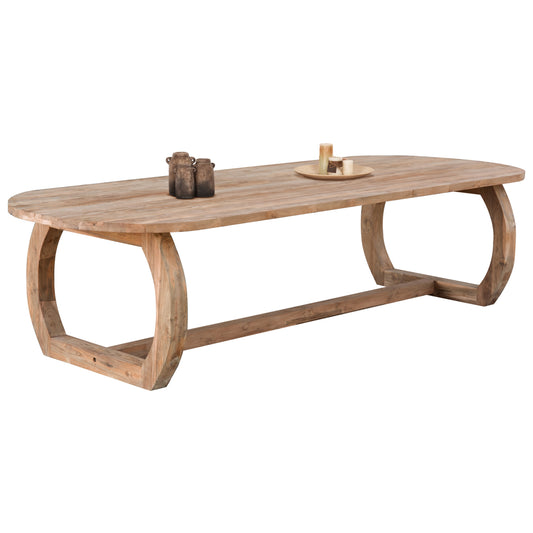 DINING TABLE LEE HM9561 SOLID RECYCLED TEAK WOOD IN NATURAL COLOR 320x120x78Hcm. image 1