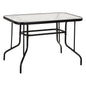 OUTDOOR METALLIC TABLE ADAM HM5020.03 BLACK WITH REINFORCED GLASS TOP 110Χ60Χ71Hcm. image 1