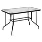 OUTDOOR METALLIC TABLE ADAM HM5679.01 GREY WITH REINFORCED GLASS TOP 120Χ70Χ71Hcm. image 1