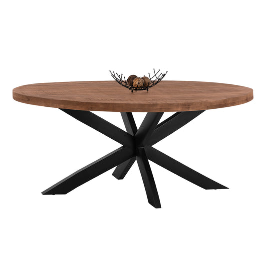 Dining Table Oval LEVINHO HM8483.11 Solid Mango Wood 210x100x78 cm. image 1