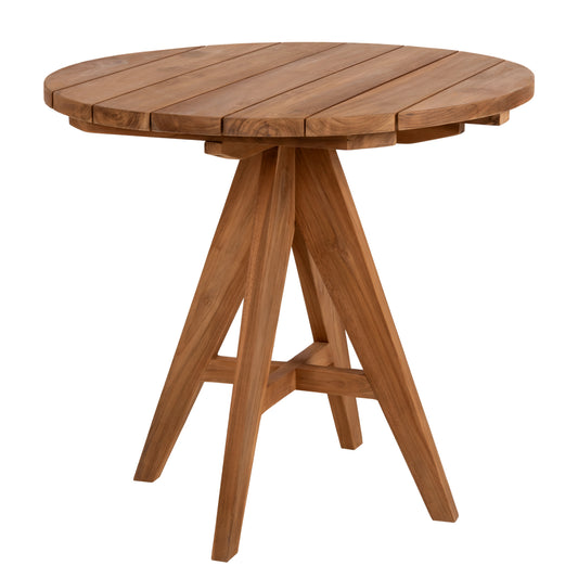 OUTDOOR ROUND TABLE LEO HM9623.11 TEAK WOOD 80x80x75Hcm. image 1