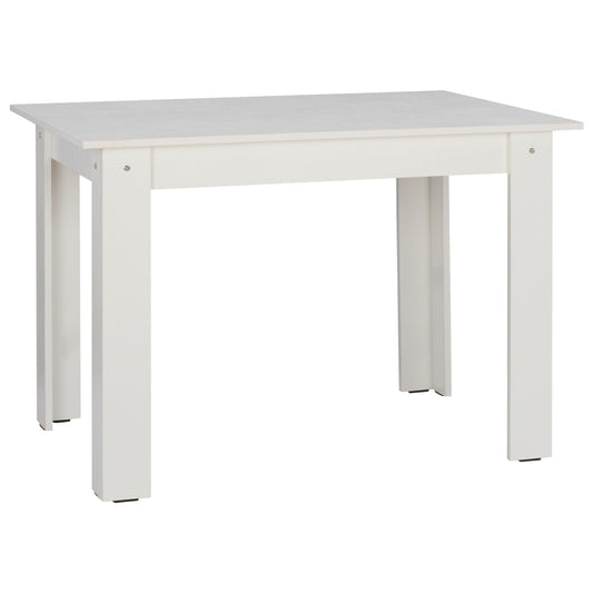 HM2429.03 kitchen table KELVIN, white, melamine, 140x80x77 image 1