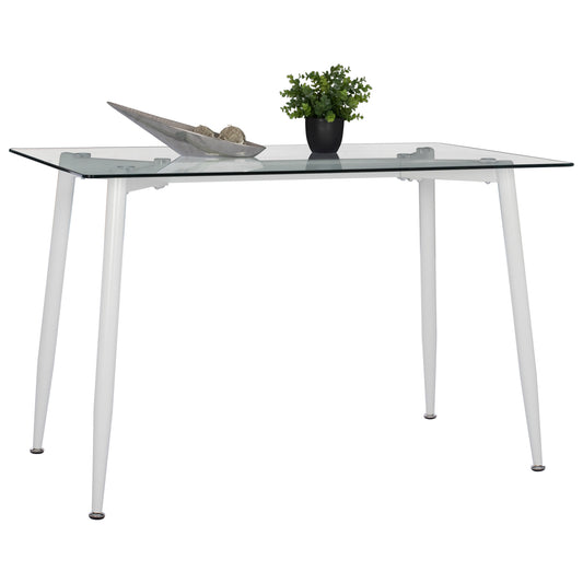 DINING TABLE WHITE METAL LEGS -GLASS HM8498.03 120X70X75H image 1