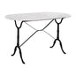 Table with base from cast iron HM440 with marble oval 120x59x72 image 1